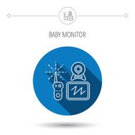 Baby monitor icon Video nanny for newborn sign N10