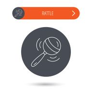 Baby rattle icon Toddler toy sign N25