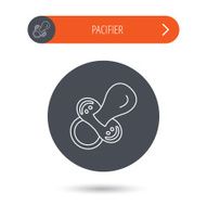 Pacifier icon Nipple or dummy sign N25