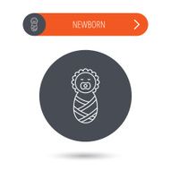 Newborn baby icon Toddler sign N12
