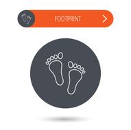 Baby footprints icon Child feet sign N12