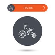 Bike icon Kids run-bike sign N13