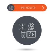 Baby monitor icon Video nanny for newborn sign N11