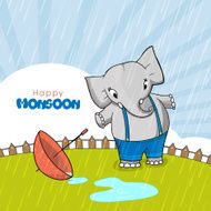 Cute elephant for Monsoon Season N4