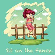 Sit on the fence idiom
