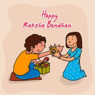 Brother and sister for Raksha Bandhan celebration