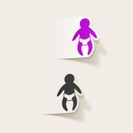 realistic design element baby N6