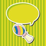 Baby rattle theme elements N30