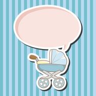 Baby carriages theme elements N28