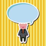 animal pig worker cartoon theme elements N8