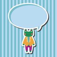 animal frog worker cartoon theme elements N4