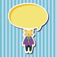 animal cat worker cartoon theme elements N10