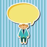 animal monkey worker cartoon theme elements N7
