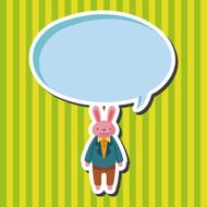 animal rabbit worker cartoon theme elements N8