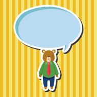 animal bear worker cartoon theme elements N13