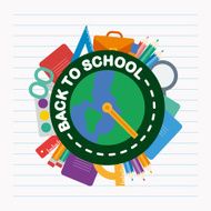 Back to school Concept vector flat design