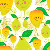 Cartoon fruit pattern N5
