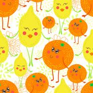 Cartoon fruit pattern N6