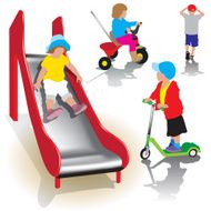 Girl on a slide