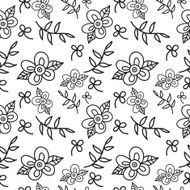 Floral seamless pattern background with leaves Vector