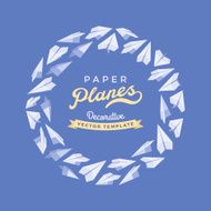 Vector decorating design made of paper planes