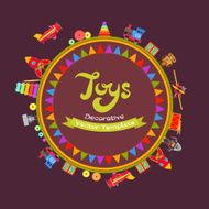 Vector decorating design made of toys