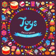 Vector decorating design made of toys N2