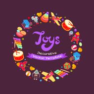Vector decorating design made of toys N3
