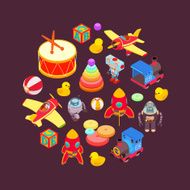 Vector decorating design made of toys N5