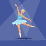 Cute ballerina in the spotlight