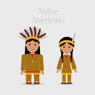 Man and woman in Native American costume