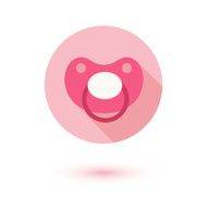 Flat modern design of soother Circle icon Contour line N2
