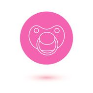 Flat modern design of soother Circle icon Contour line N3