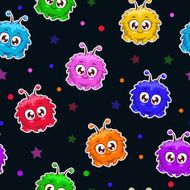 seamless pattern with funny characters