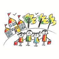 Colorful picture with happy kids N49