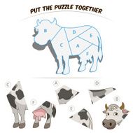 Puzzle game for chldren cow