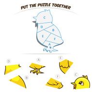 Puzzle game for chldren chicken