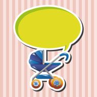 Baby carriages theme elements N30