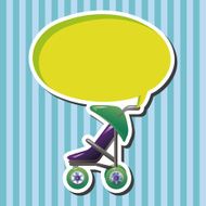 Baby carriages theme elements N32