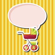 Baby carriages theme elements N33