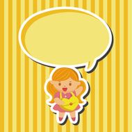 little kid with heart theme elements N23