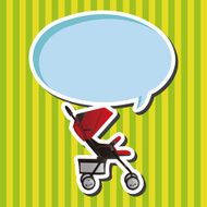 Baby carriages theme elements N36
