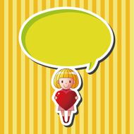 little kid with heart theme elements N28