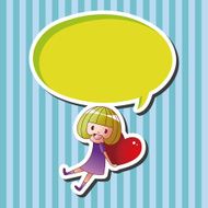 little kid with heart theme elements N29