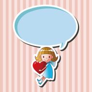 little kid with heart theme elements N30