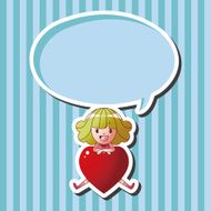 little kid with heart theme elements N31