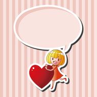 little kid with heart theme elements N33