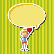 little kid with heart theme elements N34