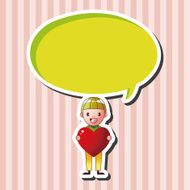 little kid with heart theme elements N35