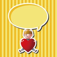 little kid with heart theme elements N36